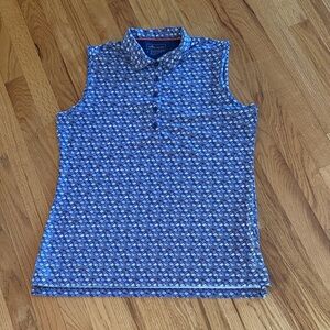 Peter Millar Crown Sport Sleeveless Golf Polo UPF 50+ Sun Protection, Large